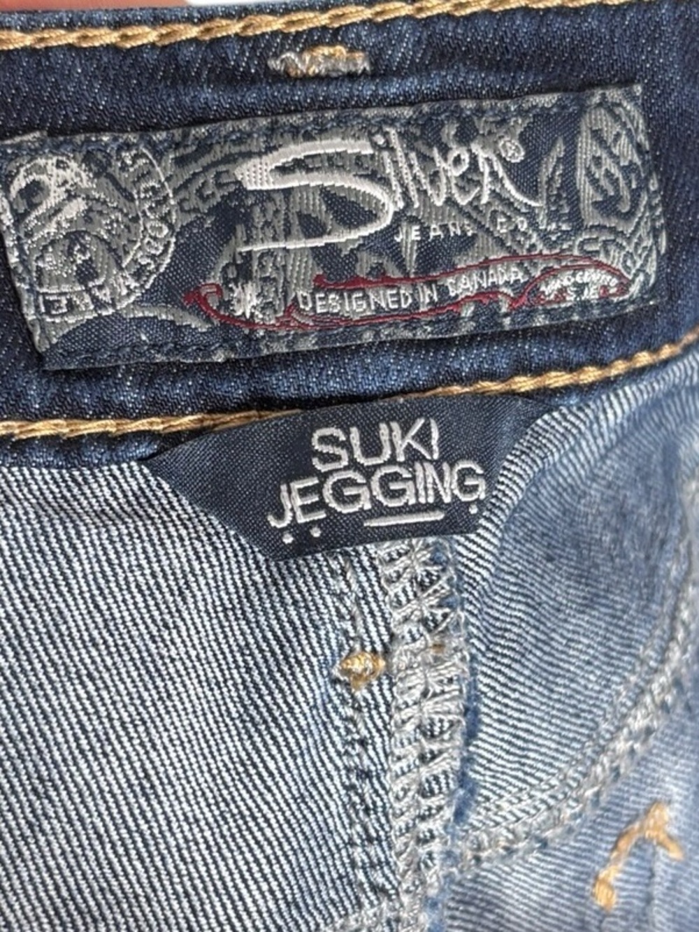 Silver Jeans 30 X 31 Dark Wash Blue Suki Jegging Skinny Low Rise Vintage Y2K - Picture 3 of 5